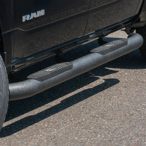 ARIES AL235045 - Big Step 4-Inch Round Black Aluminum Nerf Bars, Select Ram 1500