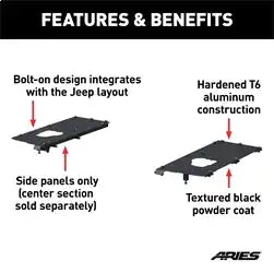 ARIES ALC25000-01 - Jeep JK Unlimited Security Cargo Lid Side Panels