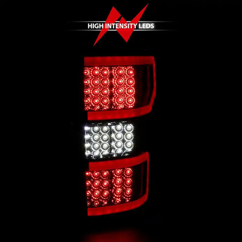 ANZO USA 321340 Tail Light Assembly LED Clear Lens Chrome Housing Clear Red Bulbs Set Of 2