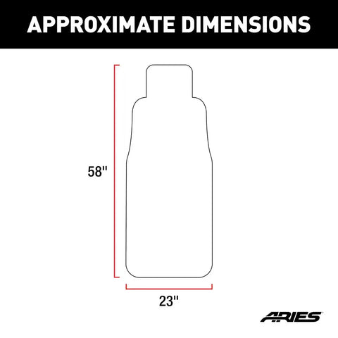 ARIES 3142-09 - Seat Defender 58 x 23 Removable Waterproof Black Bucket Cover