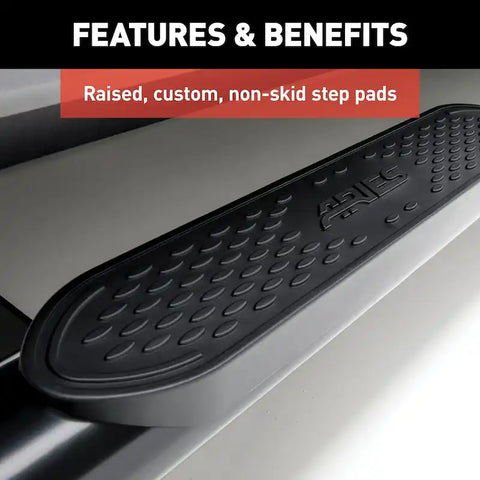 ARIES S225041 - 4 Black Steel Oval Side Bars, Select Dodge, Ram 1500, 2500, 3500