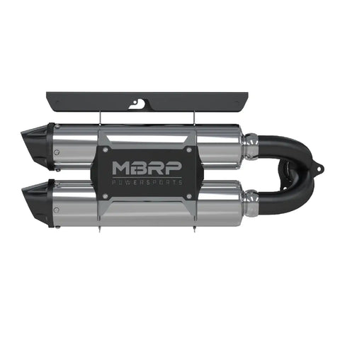 MBRP Exhaust AT-9518PT - Performance Series 4 Polaris Stacked Dual Slip-on System.