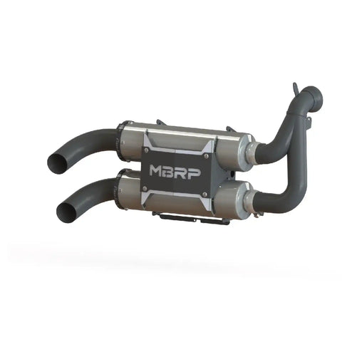 MBRP Exhaust AT-9520PT - Performance Series Polaris 4 Stacked Dual Slip-on Muffler.
