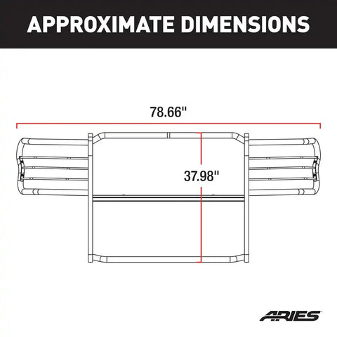 ARIES 3067 - Black Steel Grille Guard, Select Ford F-250, F-350 Super Duty