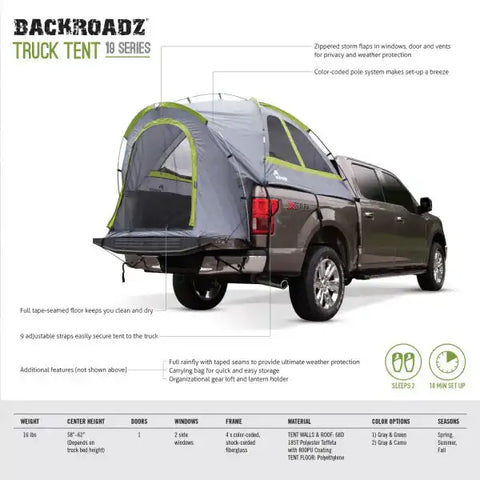 BackRoadz Truck Tent - Full Size Short Bed
