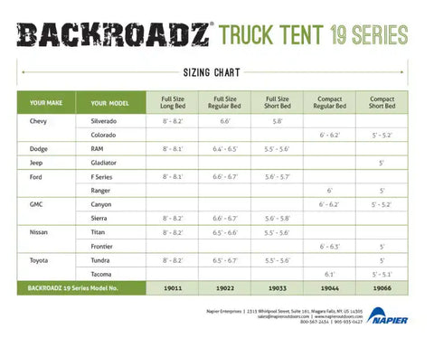 BackRoadz Truck Tent - Full Size Short Bed