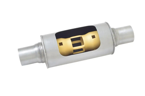 Gibson Performance Exhaust BM0114 MWA Center/Center Round Muffler Stainless