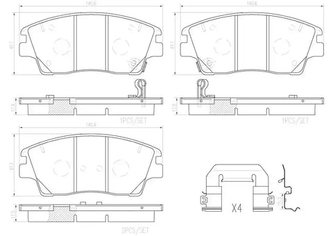 BREMBO P30096N DISC BRAKE PAD SET