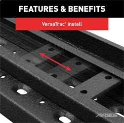 ARIES C3696 - RidgeStep 6-1/2 x 96", 36 Black Steel Running Boards (No Brackets)