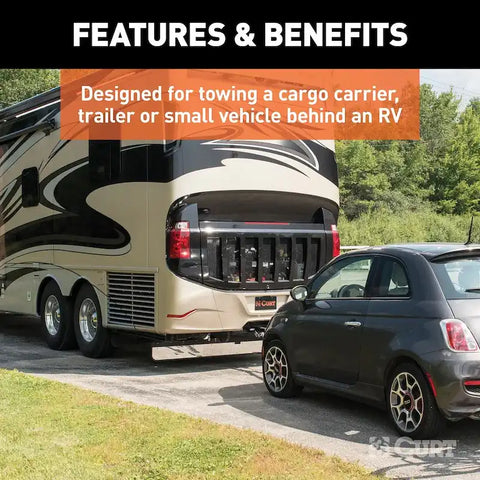 CURT 13703 Adjustable RV Trailer Hitch, 2 Receiver (Up to 72 Frames)