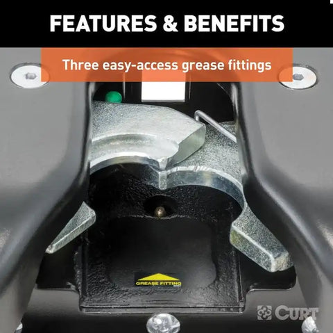 CURT 16130 Q20 5th Wheel Hitch, 20,000 lbs