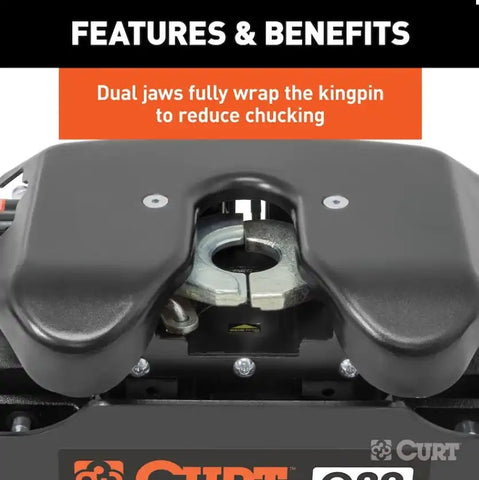 CURT 16130 Q20 5th Wheel Hitch, 20,000 lbs