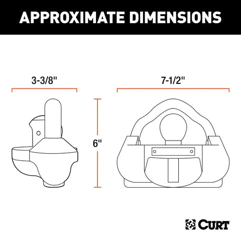 CURT 23179 Ballistic-Grade Nylon Universal Trailer Tongue Lock
