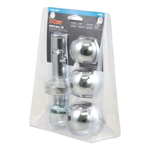 CURT 42225 Switch Ball Trailer Set (1-7/8", 2 & 2-5/16 Balls, 1 x 2-1/4 Shank)