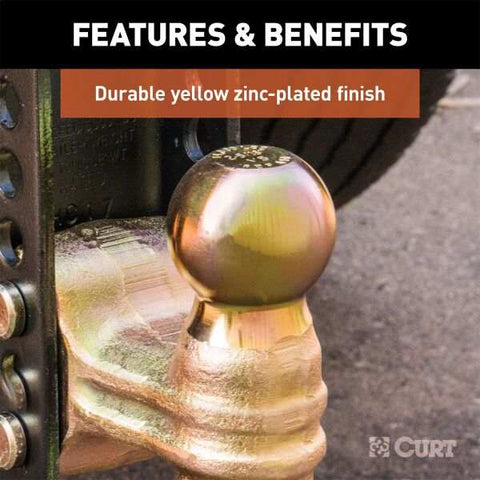 CURT 45902 Adjustable Channel Mount with Dual Ball (2-1/2 Shank, 20,000 lbs., 6 Drop)