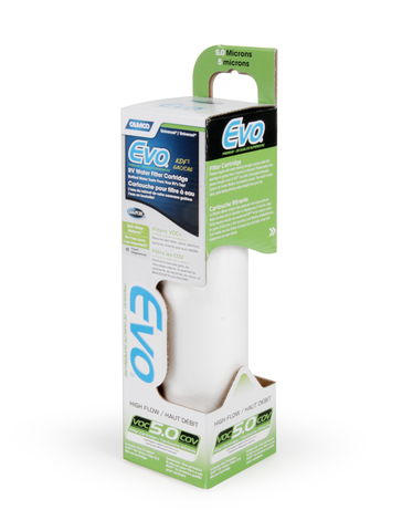 Camco 40620 Camco 40620 Fresh Water Filter Cartridge TastePURE , For Evo Premium KDFR and GAC (Granulated Activated Carbon)