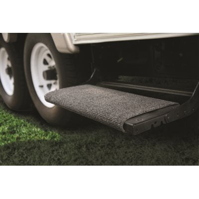 Camco 42935 Camco 42935 Entry Step Rug Wrap Around Hook and Spring 23 Inch Width x 22 Length Grey Carpet