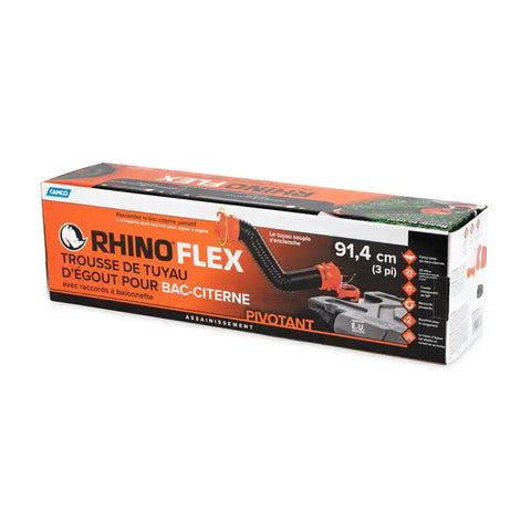 Camco 39768 Sewer Hose RhinoFLEX , Tote Tank Kit 3 Foot Length 23 Mils