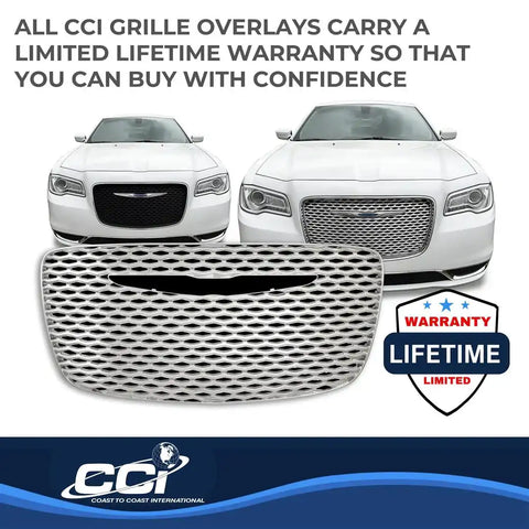 Coast To IWCGI140 Overlay Mesh Style 1 Piece With Emblem Cutout Chrome Plated ABS Plastic