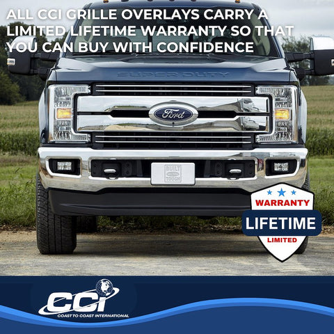 Coast To IWCGI147 Overlay Bar Style 1 Piece With Emblem Cutout 17-22 Ford Super Duty