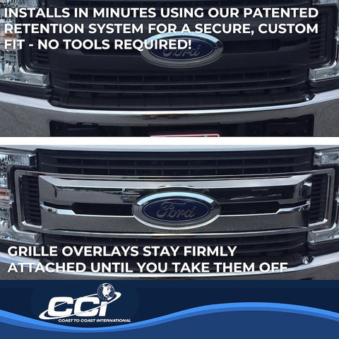 Coast To IWCGI147 Overlay Bar Style 1 Piece With Emblem Cutout 17-22 Ford Super Duty