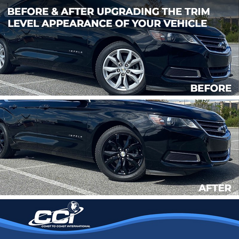 Coast To IWCIMP407BLK 18 Inch 10 Spoke Gloss Black Plastic Set Of 4 Not Compatible With Steel Wheels