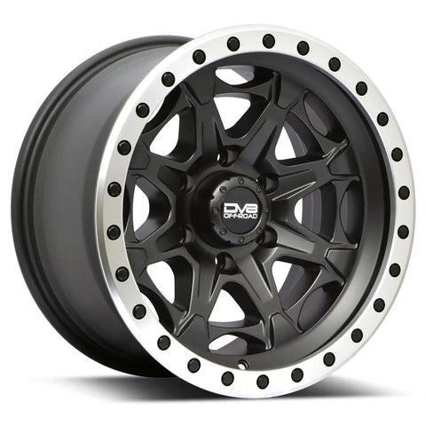 DV8 Offroad 886B-7908312 886 Sim Beadlock Matte Black 17 X 9 BP:6X139.7 OS:-12