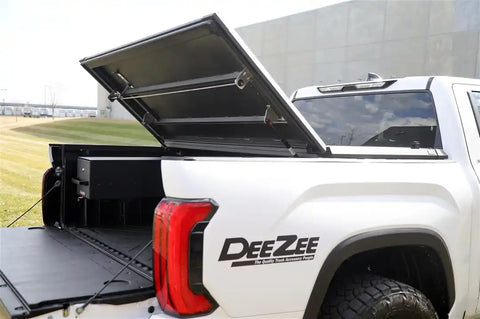 Dee Zee DZ 19550 Tonneau Cover Hard Folding Standard Profile F-150, Tundra and with or without RamBox Short Bed 5.7 Ft