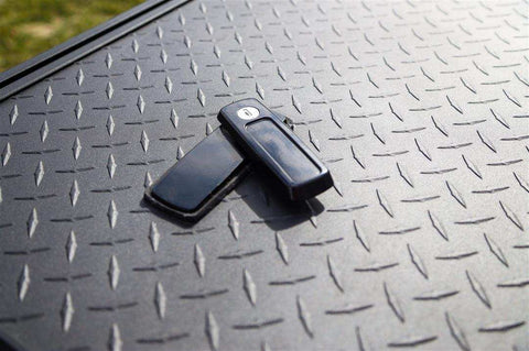 Dee Zee DZ 19550 Tonneau Cover Hard Folding Standard Profile F-150, Tundra and with or without RamBox Short Bed 5.7 Ft