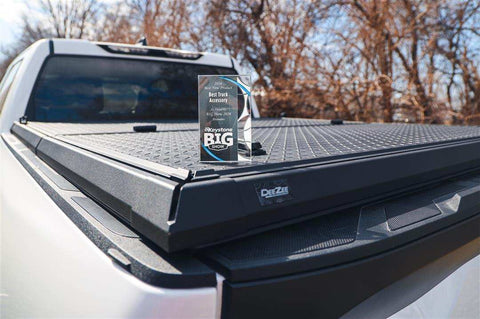 Dee Zee DZ 19550 Tonneau Cover Hard Folding Standard Profile F-150, Tundra and with or without RamBox Short Bed 5.7 Ft