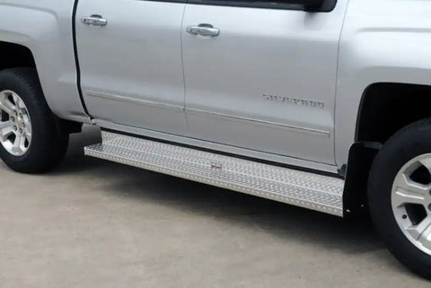 Dee Zee DZ1040 Running Board Cab Section Brite-Tread Aluminum Chevy Express/ Savana 155 Wheel Base
