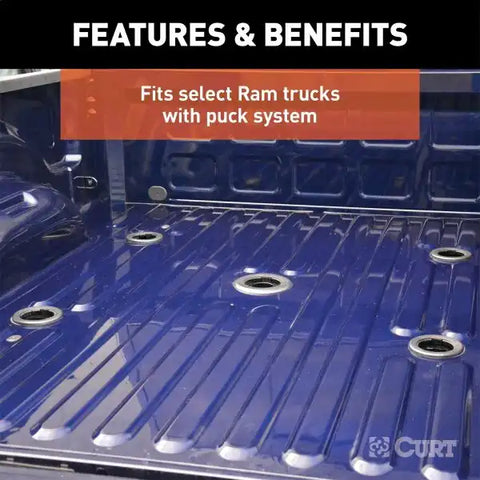 CURT 16684 E16 Sliding 5th Wheel Hitch, 16K, Select Ram 2500, 3500, 6.5' Bed Puck System