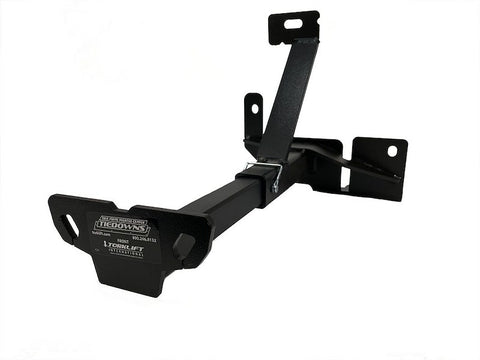Torklift front tie-down receiver and mounting bracket close-up