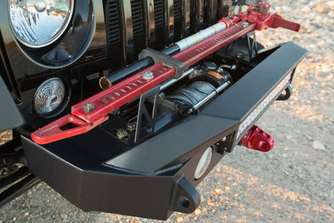 Raptor Series FBM21JPN-RT Magnum - Front Stubby Winch Ready Bumpers Black Textured Alloy Steel 07-18 Jeep Wrangler JK/JKU