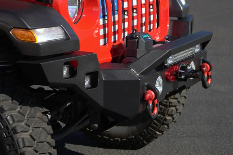 Raptor Series FBM36JPN-RT Magnum - Front Full Width Winch Ready Bumpers Black Textured Alloy Steel 18-24 Jeep Wrangler JL/JLU 20-24 Gladiator