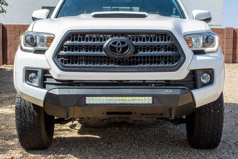 Raptor Series FBM83TYN-RT Magnum - Front Stubby Winch Ready Bumpers Black Textured Alloy Steel 16-23 Toyota Tacoma Note: Fits All Models. Optional RT Bar Installed Could Cause Interference With Facing Camera And TSS Equipped Models
