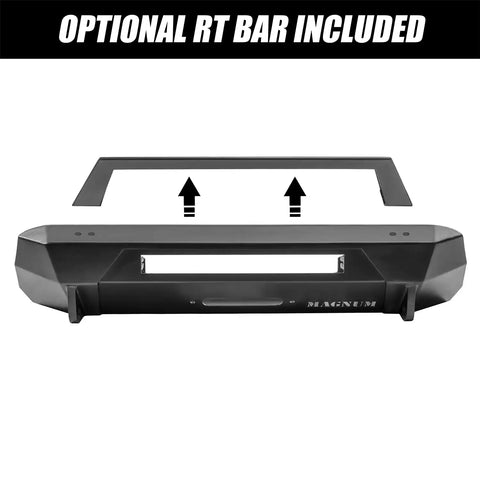 Raptor Series FBM83TYN-RT Magnum - Front Stubby Winch Ready Bumpers Black Textured Alloy Steel 16-23 Toyota Tacoma Note: Fits All Models. Optional RT Bar Installed Could Cause Interference With Facing Camera And TSS Equipped Models