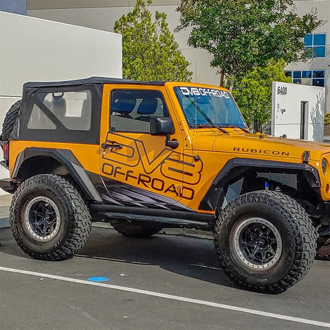 DV8 Offroad FENDB-09 07-18 Jeep JK Fender Flares Armor Front & Rear