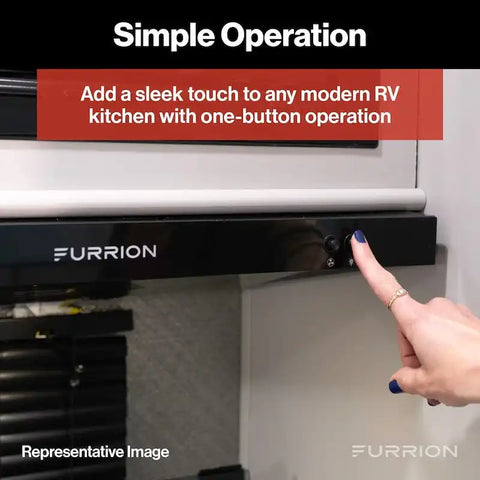 Furrion LLC FHO23SACRV-BL - 12V RANGE HOOD WITH CHARCOAL FILTER