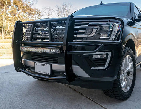Ranch Hand GGF19HBL1C Grille Guard Legend 1-Piece Black Steel 4 Inch Diameter