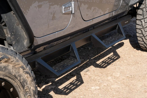 Raptor Series GTS71JP Magnum RT Gen 2 - Drop Steps Black Textured Alloy Steel 07-18 Jeep Wrangler JK/JKU 4-Door
