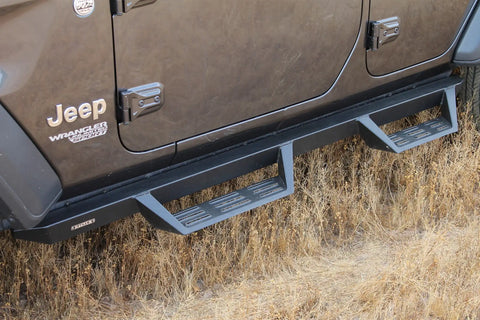 Raptor Series GTS74JP Magnum RT Gen 2 - Drop Steps Black Textured Alloy Steel 18-24 Jeep Wrangler JL/JLU 4-Door