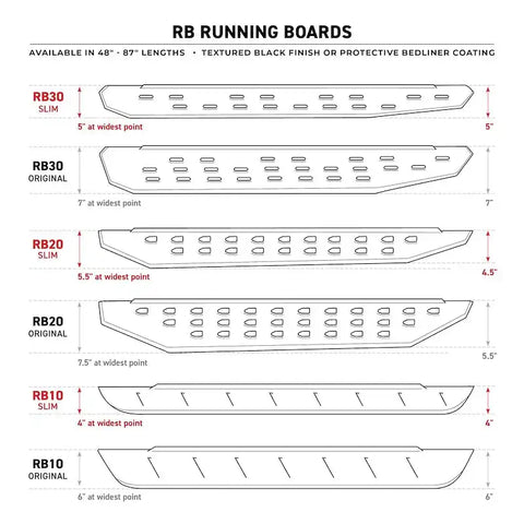 Go Rhino 69643280T Running Board RB30 24-25 Toyota Tacoma Double Cab (Crew)