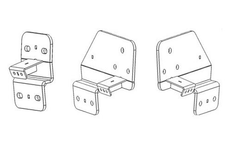 Go Rhino D64205TK - Dominator Xtreme D1 D2 D6 DSS DT Side Steps MOUNTING BRACKETS ONLY