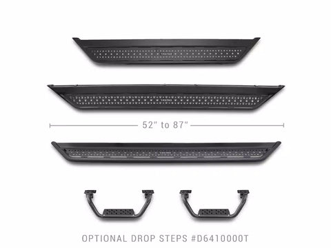Go Rhino D64416T - Dominator Xtreme D6 Side Steps with Rocker Panel Mounting Kit Crew Cab Only