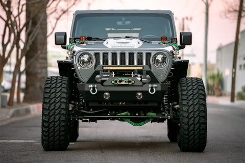 DV8 Offroad HLCJL-02 2018-22 Jeep JL & 2020-22 JT LED Headlights Black