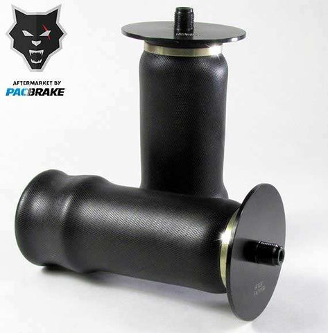 Pacbrake Heavy Duty Sleeve Style Replacement Air Spring 1 Piece Aluminum End Caps