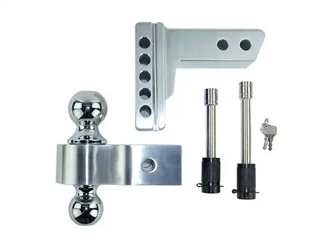 Pacbrake Ball Mount 2 Inch Shank 4 Inch Drop Chrome