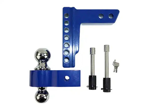 Pacbrake Ball Mount 2 Inch Shank 6 Inch Drop Chrome