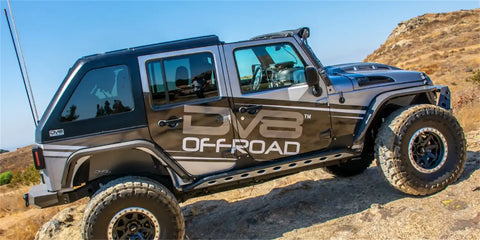 DV8 Offroad HT07FB42-PW 07-18 Jeep JK 4-Door Hard Top Fastback Primer with Wiper